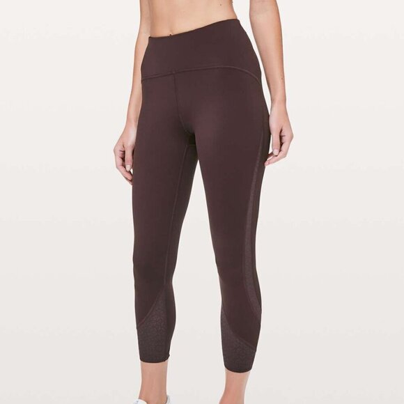 Lululemon Strength & Sweat Crop *23" - 10 Black Satin - Picture 2 of 8